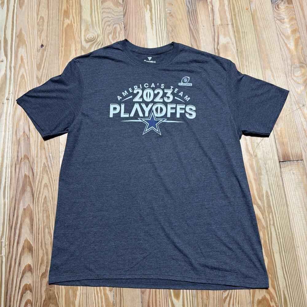 Dallas Cowboys Americas Team NFL 2023 Playoffs Fanatics Shirt 2XL Excellent